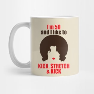 kick stretch Mug